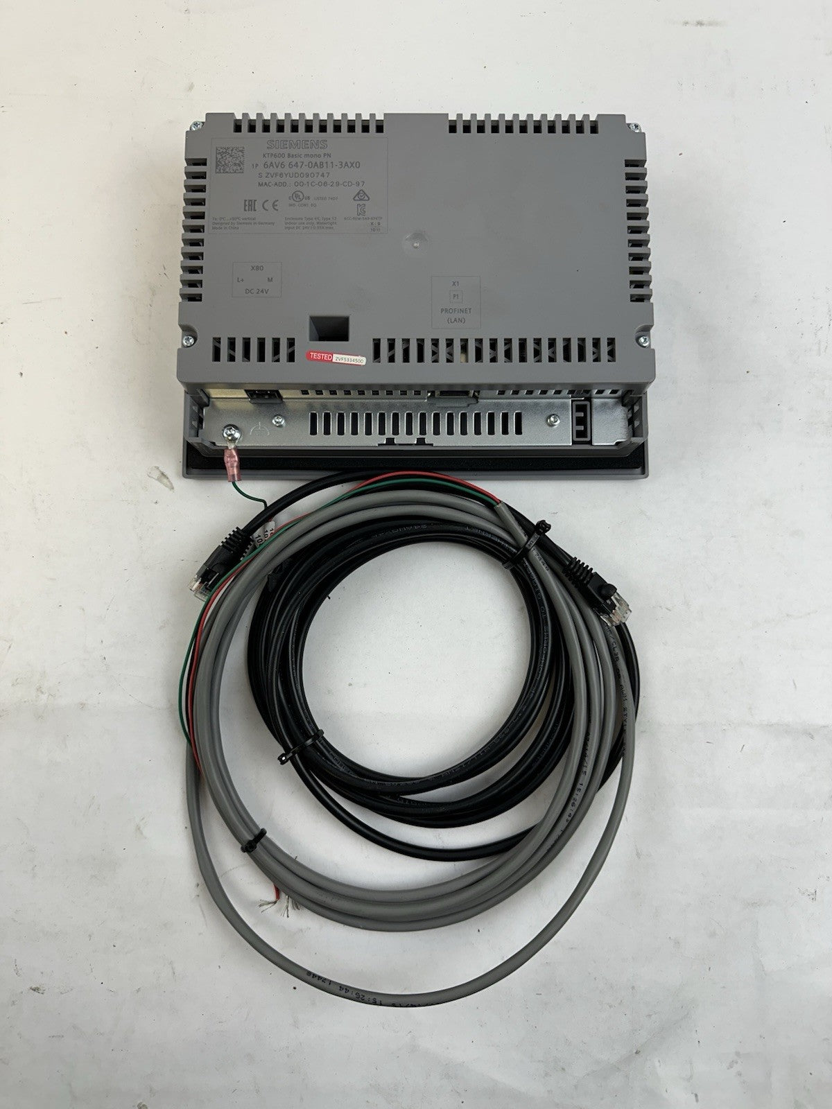 SIEMENS 6AV6 647-0AB11-3AX0 SIMATIC KTP600 BASIC MONO PN HMI TOUCH PANEL