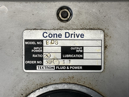 CONE DRIVE B08 GEAR REDUCER RATIO 20