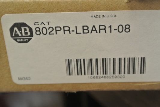 ALLEN-BRADLEY 802PR-LBAR1-08 SER.C PROXIMITY SWITCH 20-250VAC/DC / 8ft