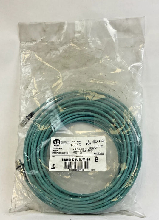 ALLEN BRADLEY 1585D-D4UBJM-15 SERIES B M12 PATCHCORD