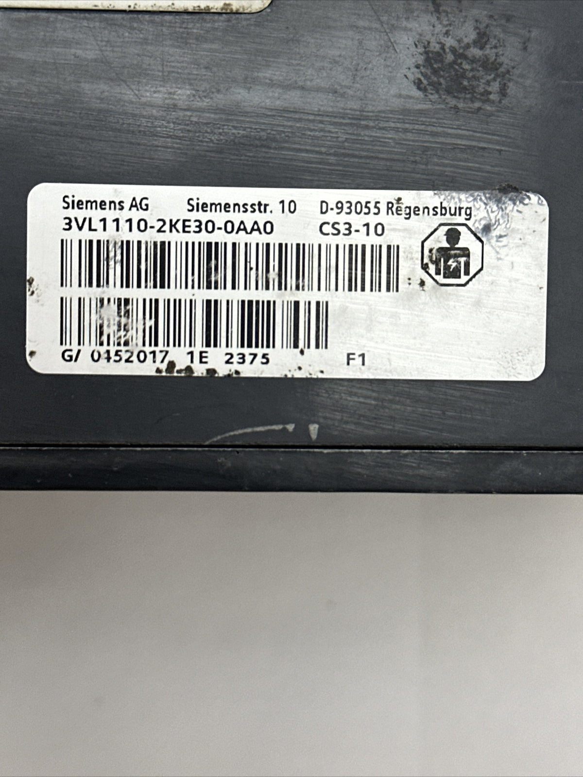 SIEMENS 3VL1110-2KE30-0AA0 CIRCUIT BREAKER 100A 600Y/347VAC 250VDC 3VL9300-3HE01