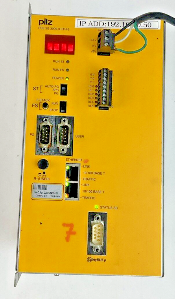 PILZ PSS SB 3006-3 ETH-2 SAFETY CONTROLLER 24VDC