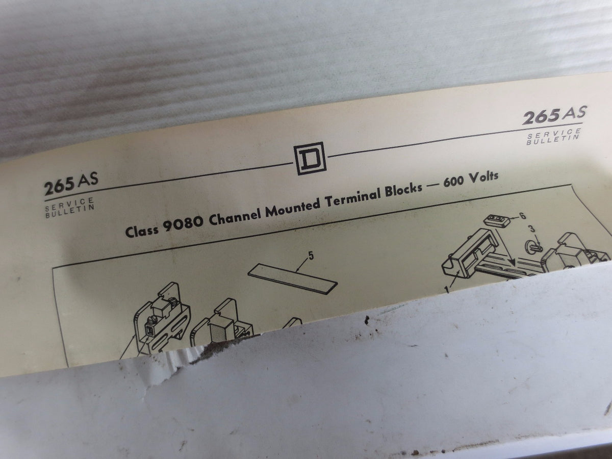 SQUARE D 9080 KC-1 TERMINAL BLOCK SECTIONS 600V NEW SURPLUS in SEALED BOX
