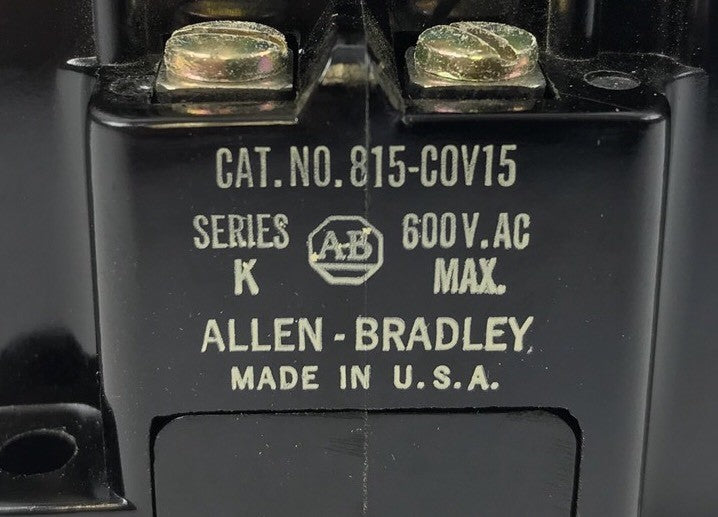 Allen Bradley 815-COV15 Overload Relay Panel  600 V AC MAX