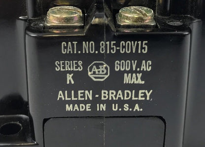 Allen Bradley 815-COV15 Overload Relay Panel  600 V AC MAX