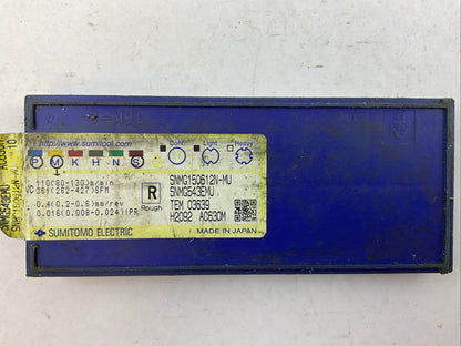 SUMITOMO ELECTRIC SNMG 150612N-MU SNMG543EMU CARBIDE INSERT (BOX OF 7)