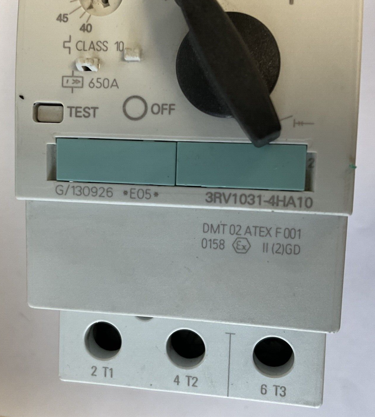 SIEMENS 3RV1031-4HA10 MOTOR STARTER 50/60HZ 600V 40-45A 6KV