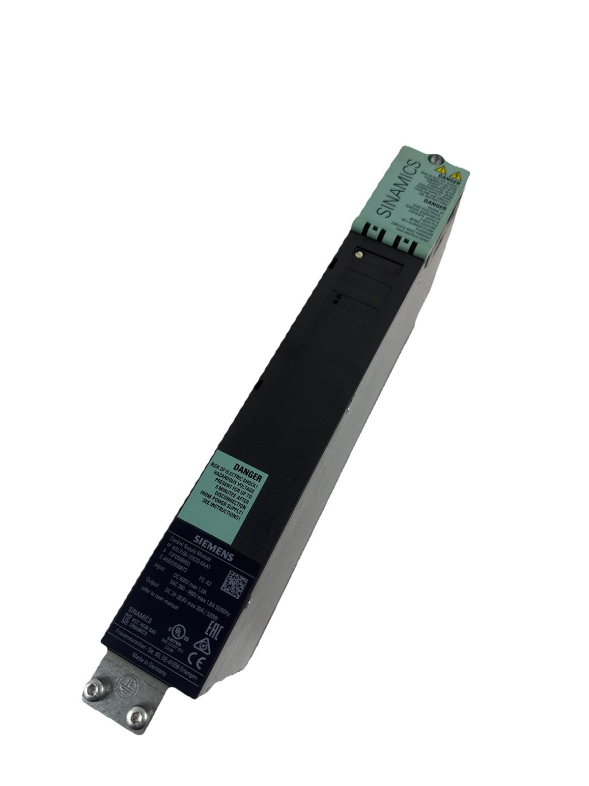 SIEMENS SINAMICS 6SL3100-1DE22-0AA1 CONTROL SUPPLY MODULE 600VDC 50/60HZ 520W