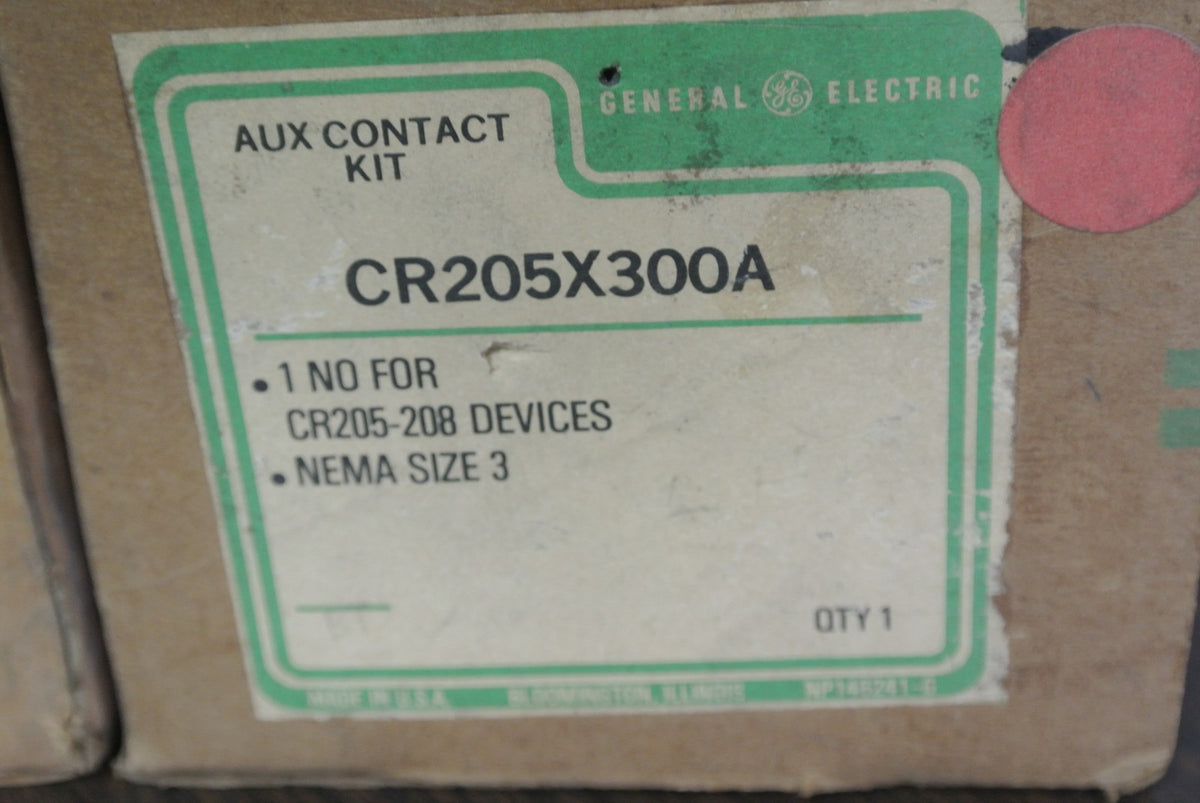 GE CR205X300A AUXILIARY CONTACT KIT - 1 N.O. for CR205-208 DEVICES - NEW SURPLUS