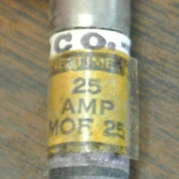 BOX of 10 / ECONOMY / FPE MOF-25 MIDGET ONE-TIME FUSE / 25A / 250V