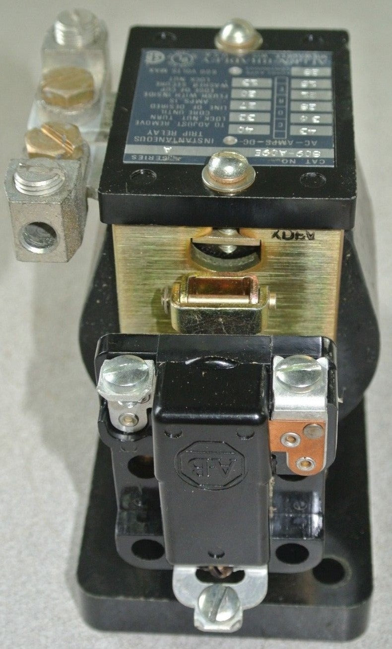 ALLEN-BRADLEY 809-A09E INSTANTANEOUS TRIP CURRENT RELAY 600V 28A AC/DC