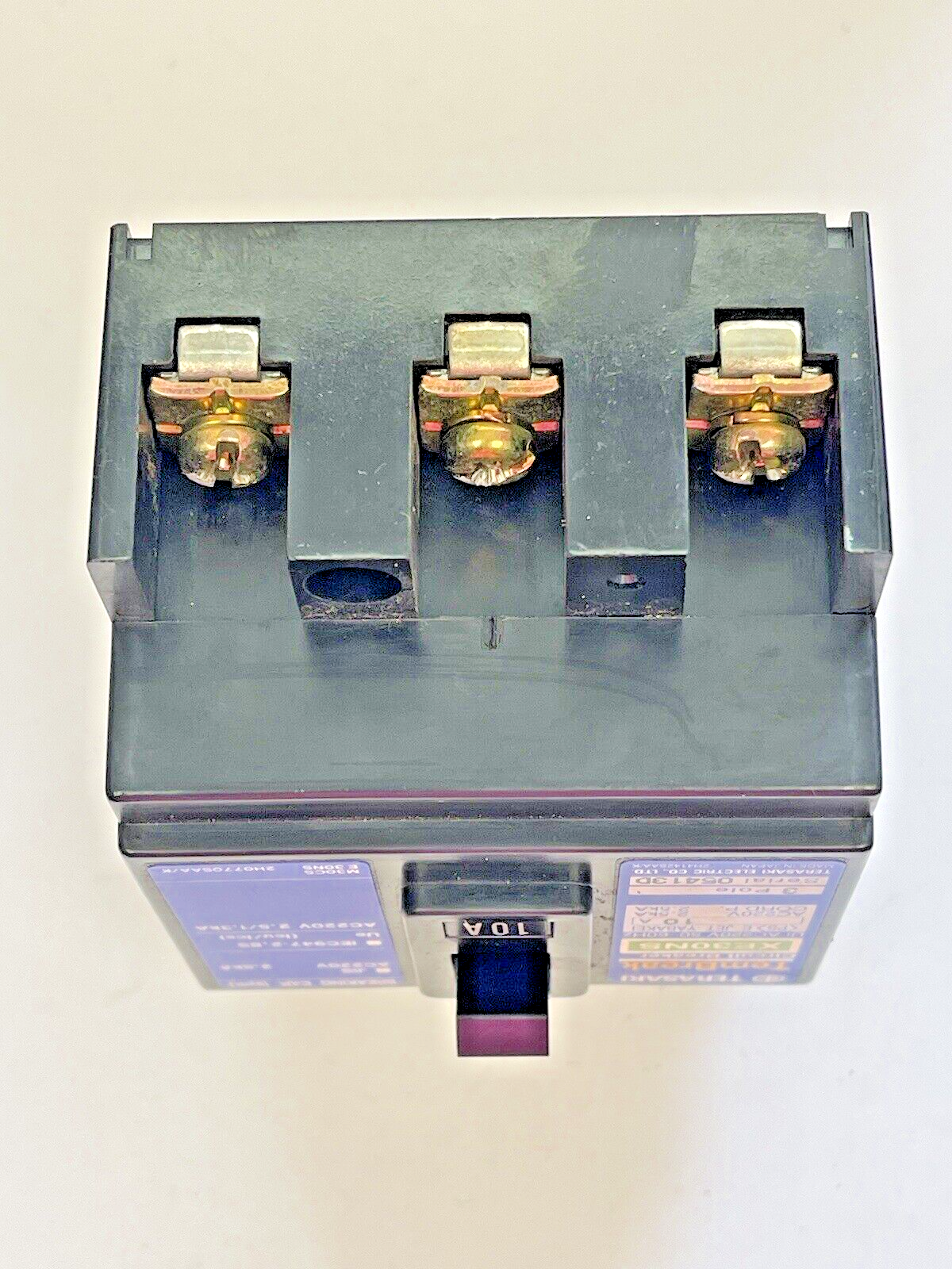 TERASAKI - XE30NS- CIRCUIT BREAKER - 3 POLE, 10 AMP, 50-60Hz, 220 VAC