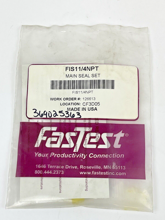 FasTest  INC - FIS11/4NPT - MAIN SEAL SET  - FI SERIES - FEMALE PIPE THREAD
