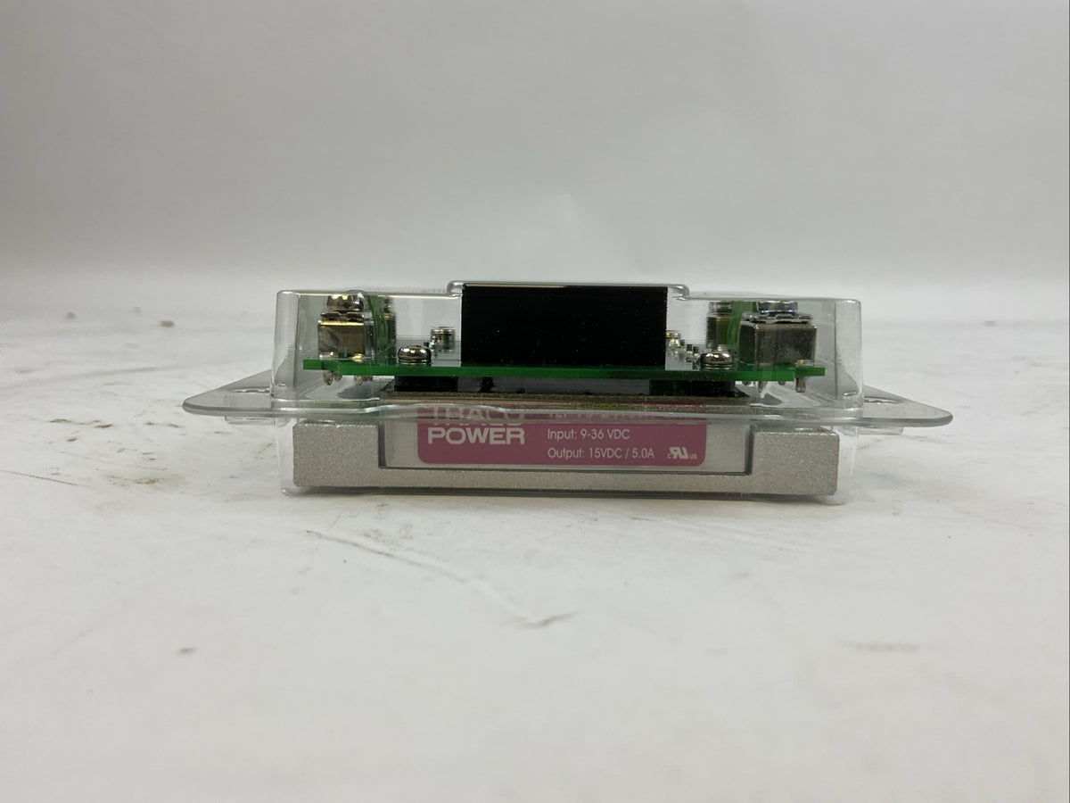 TRACO POWER TEP 75-2413WI-CMF POWER ISOLATED DC/DC CONVERTER OUTPUT 15VDC 5A
