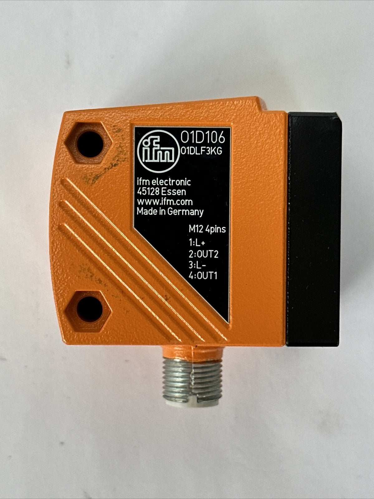IFM 01D106 01DLF3KG PHOTOELECTRIC SENSOR SUPPLY CLASS 2 1...75m 18...60VDC 200mA