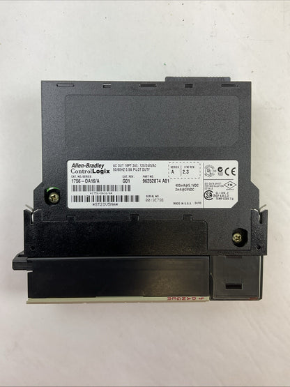 ALLEN BRADLEY 1769-OA16 SER A CAT REV G01 F/W REV 2.3 AC OUT 16PT 240 120/240VAC