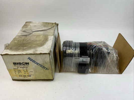 BISON 016-246-7028 AC GEARMOTOR 1/6HP 115/230V 50/60HZ 2.3/1.2AMP 59/48 RPM 28:1