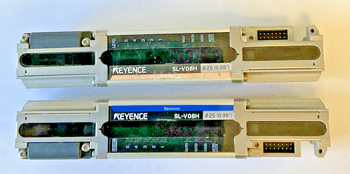KEYENCE SL-V0H-T / SL-V08H-R  TRANSMITTER AND  RECIEVER 24VDC