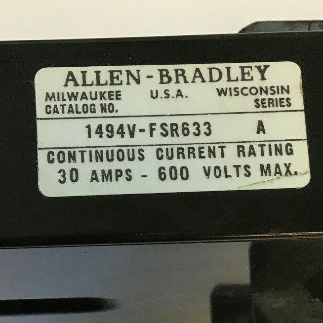 Allen Bradley 1494V-FSR633 Fuse Block Kit Series A 30A 600VOLTS
