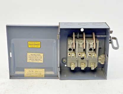 WADSWORTH ELECTRIC - 8733N - ENCLOSED SWITCH - 4 POLE, 30A, 240 VAC