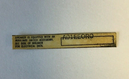 ITE A01EEORO AUXILIARY SWITCH 5A 250VAC FOR EE/EH/EF