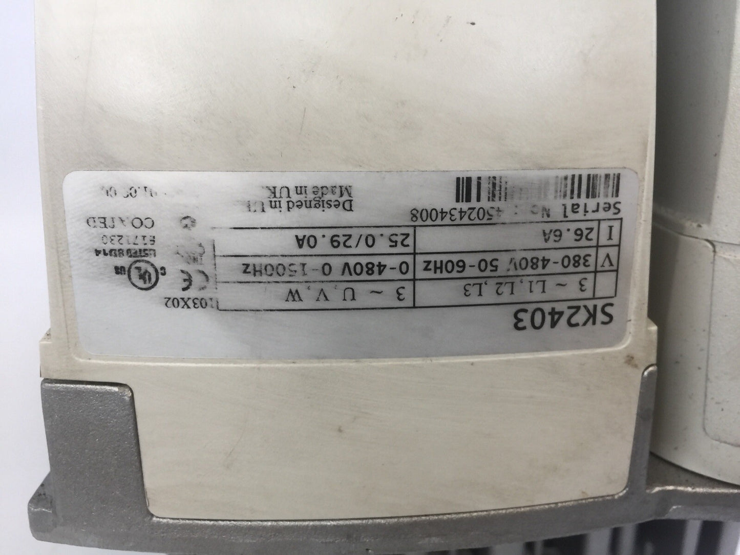 EMERSON SK2403 INVERTER 480V
