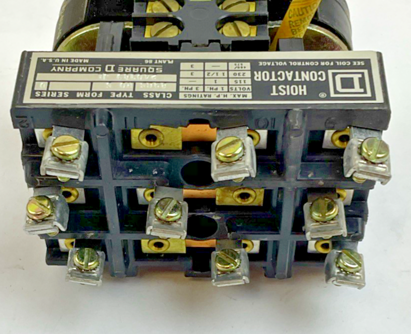 SQUARE D 8965 R0-5 AC REVERSING HOIST CONTACTOR 575V SER.D