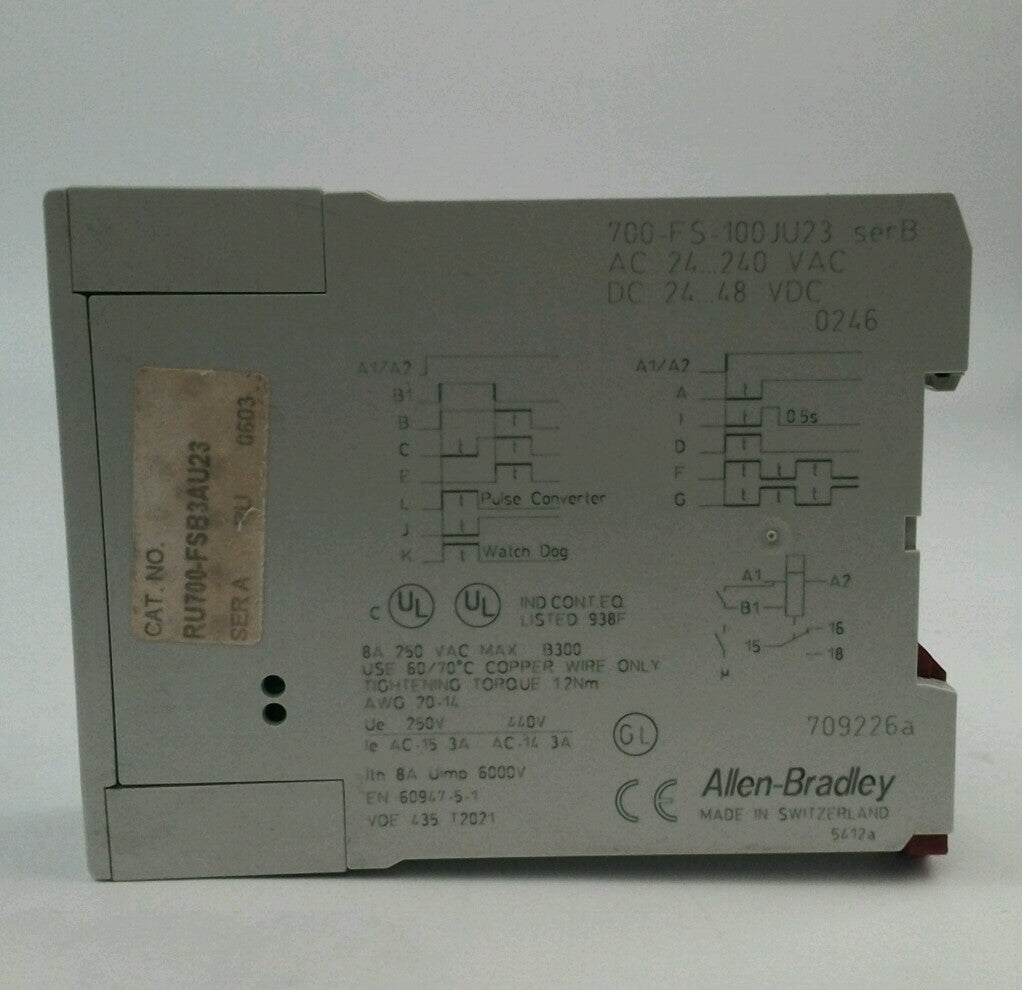 ALLEN BRADLEY 700-FSB3AU23 0.05-1SEC TIMER