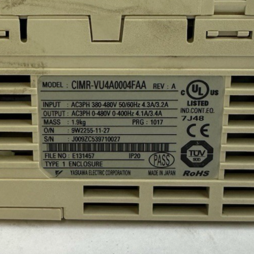 MAGNETEK IMPULSE DRIVE G+ MINI 4003-G+M CIMR-VU4A0004FAA REV A 480V