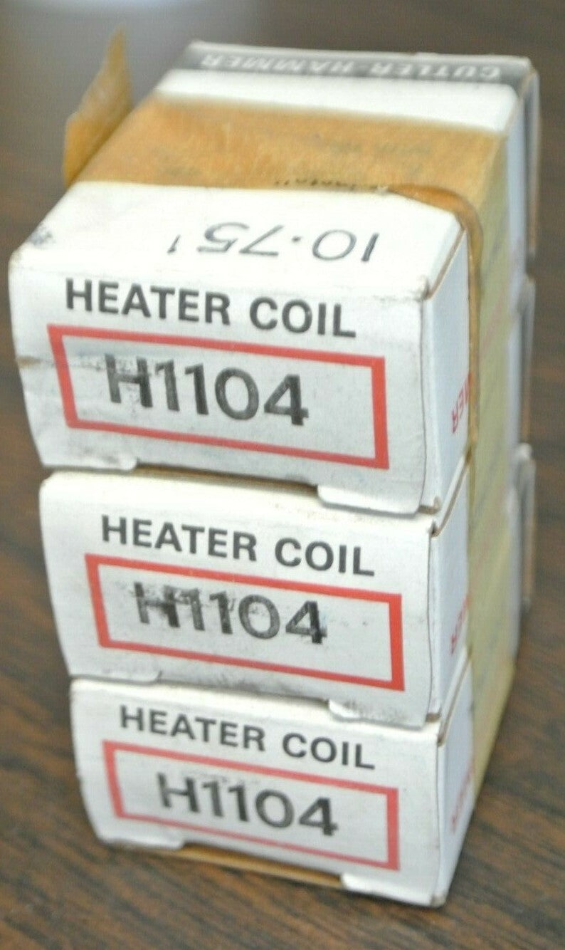 LOT of 3 / CUTLER-HAMMER H1104 HEATER ELEMENT / HEATER COIL / NEW SURPLUS