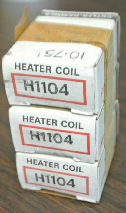 LOT of 3 / CUTLER-HAMMER H1104 HEATER ELEMENT / HEATER COIL / NEW SURPLUS