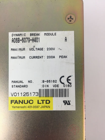 FANUC A06B-6079-H401 DYNAMIC BREAK MODULE 230V 200A