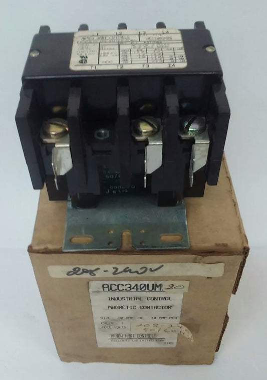 ARROW HART ACC340UM20 INDUSTRIAL CONTROL MAGNETIC CONTACTOR 4P 600V 40A