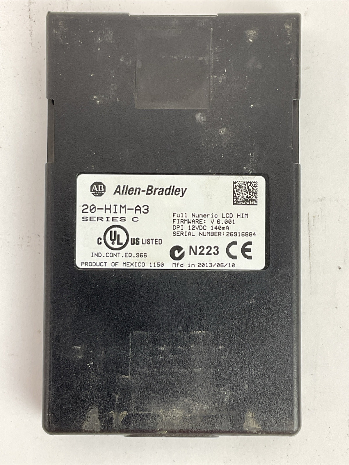 ALLEN BRADLEY 20AD2P1A0AYNANNN SER A FW 2.006 AC DRIVE 20-HIM-A3 SER C FW V6.001