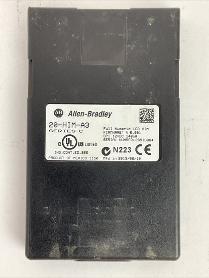 ALLEN BRADLEY 20AD2P1A0AYNANNN SER A FW 2.006 AC DRIVE 20-HIM-A3 SER C FW V6.001