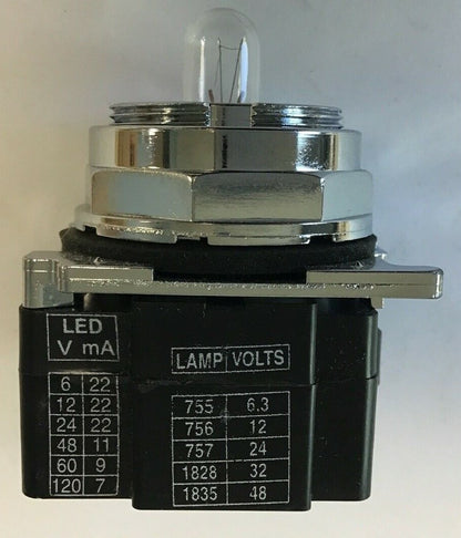 CUTLER-HAMMER 10250T206NC1N INDICATING LIGHT 24VAC/DC SER.B2 W/O LENS CAP