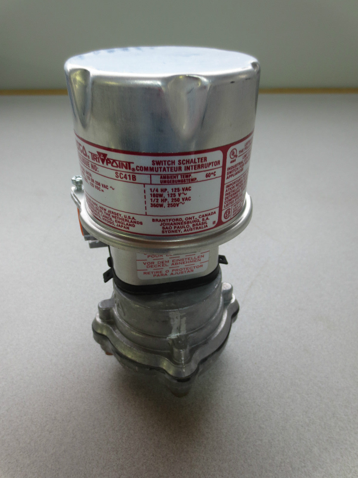 ASCO SC41B SWITCH UNIT & TRANSDUCER COMBO for 2-STAGE DUAL ADJ. PRESSURE SWITCH