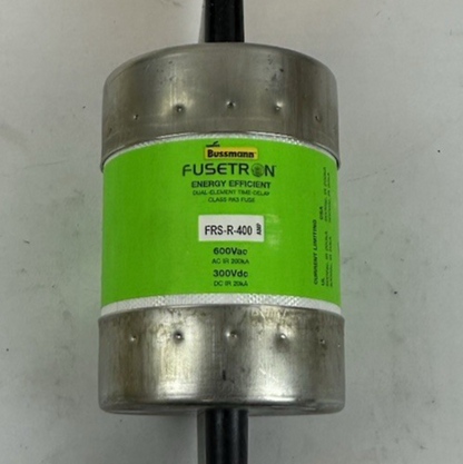 COOPER BUSSMANN FRS-R-400 FUSETRON CLASS RK5 TIME-DELAY FUSE 400A 600VAC 300VDC