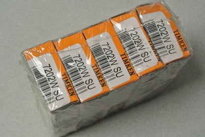 LOT of 10 / TIMKEN 7202W SU ANGULAR CONTACT BEARING / 15mm BORE, 35mm OD - NEW