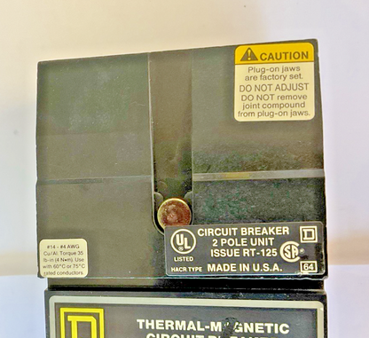 SQUARE D FA24020AC I-LINE MOLDED CIRCUIT BREAKER  20 AMP 2P 480VAC SER.2
