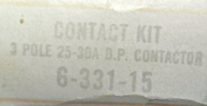 CUTLER-HAMMER 6-331-15 CONTACT KIT / 3 POLE / 25-30A / NEW SURPLUS