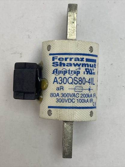 FERRAZ SHAWMUT A30QS80-4IL SEMICONDUCTOR FUSE AMP-TRAP 80AMP 300V