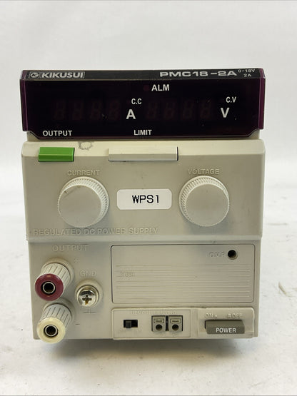 KIKUSUI PMC18-2A INPUT 100VAC OUTPUT 18VDC 2A POWER SUPPLY