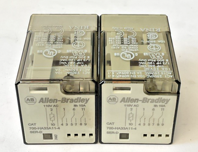 ALLEN BRADLEY 700-HA33A11-4  SER.D RELAY 110VAC 10A ***LOTOF2***