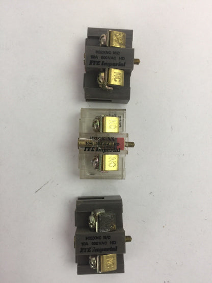 ITE H32XNC CONTACT BLOCK 10A 600VAC (LOT OF 3)