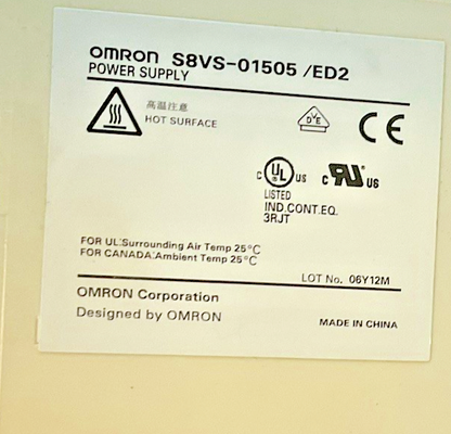 OMRON S8VS-01505 / ED2 POWER SUPPLY 5VDC 2.0A 50/60HZ
