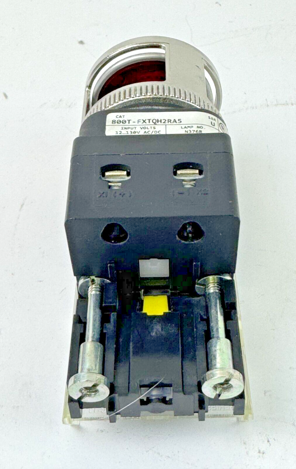 ALLEN-BRADLEY - 800T-FXTQH2RA5 SER. U - RED MUSHROOM PUSH/PULL BUTTON W/ BLOCK