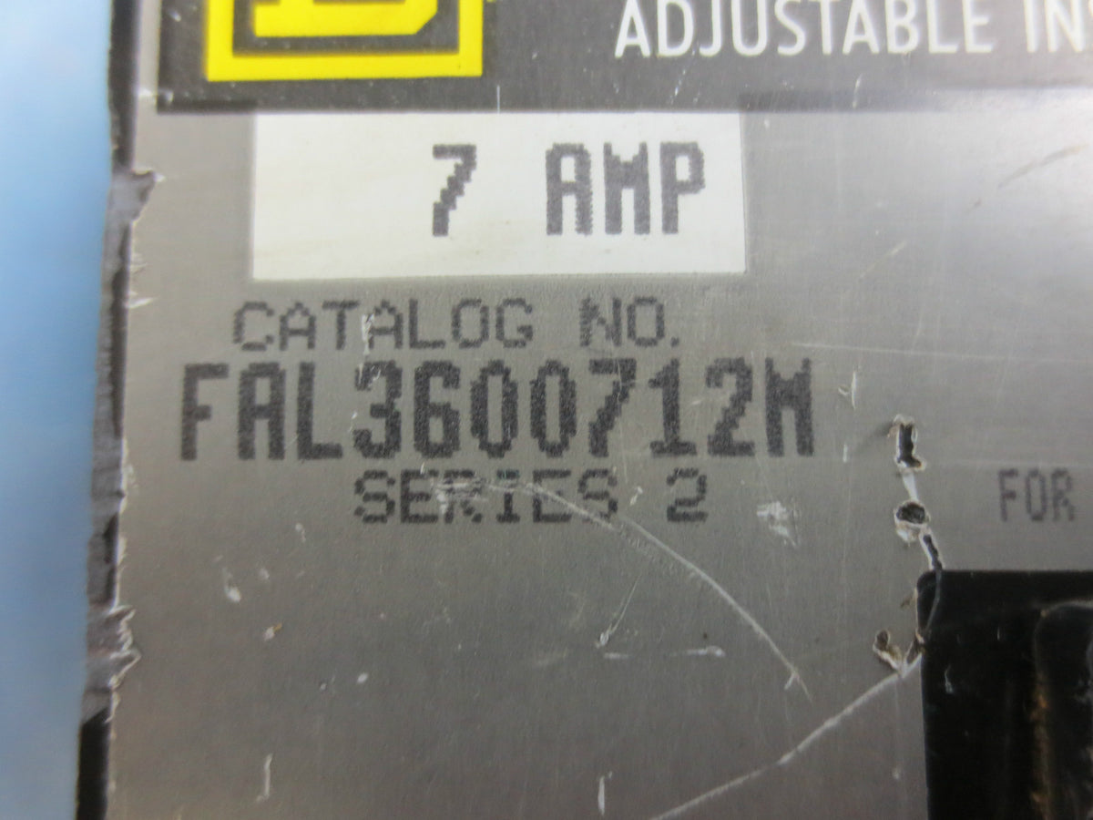 SQUARE D FAL3600712M Ser. 2 MAG-GARD CIRCUIT BREAKER - 7A 3-POLE 600VAC