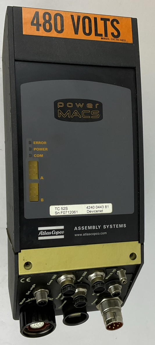 ATLAS COPCO TC52S ASSEMBLY SYSTEMS CONTROLLER 480V 3PH 5A 50-60HZ