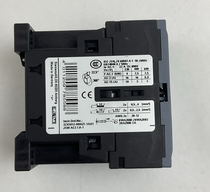 SIEMENS POWER CONTACTOR 3RT2018-2BB41 / 24V DC